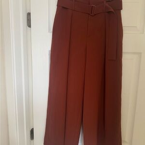 Vince Terracotta Wide-Leg Trousers